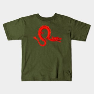 Red The Dragon Logo Kids T-Shirt